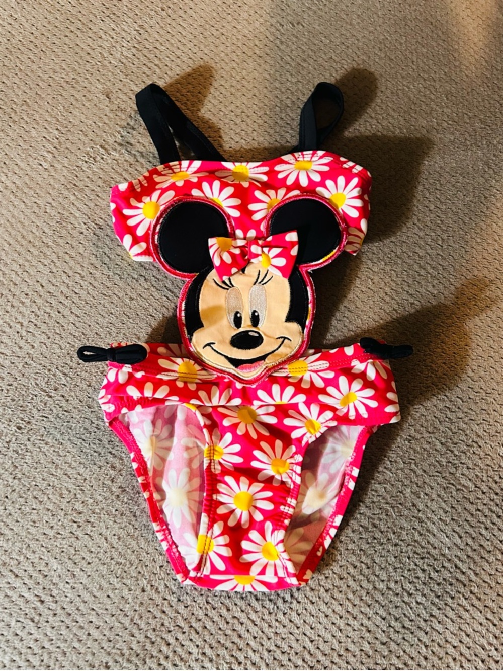 Disney Swimsuit One Piece Minnie Mouse Daisies Size 18 Months